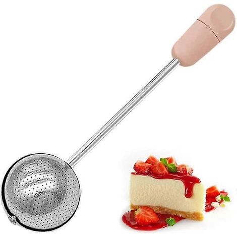 Gewürzstreuer aus Edelstahl, Puderzuckerstreuer, Mehlsieb, Kakaopulversieb, Handstreuer, Gewürzsieblöffel, feinmaschiger Streuer (1/5)