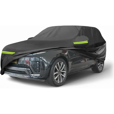 Housse Voiture pour Discovery V 2016-2021 1pc 210D-PU Noir Extérieure Complète Toutes Saisons Imperméable Fermeture Éclair Conducteur (1/5)