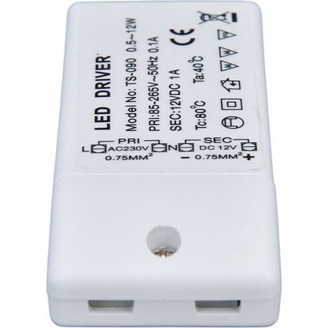 12W 12VDC 1A LED-Treiber-Beleuchtungstransformator, Netzteil für Lampen, AC85-265V Konstantstrom-LED-Treiber (TS-090/12W) (1/5)