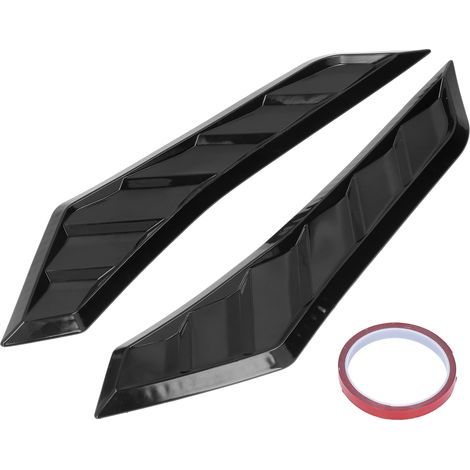 LUCKDANO 2 Pcs Gloss Black Hood Vents Bonnet Cover Vent Air Universal Ajustement pour Les Voitures avec Un Vernis de Haute Preuve Facile à Installer Aucun Forage Requis. (1/5)