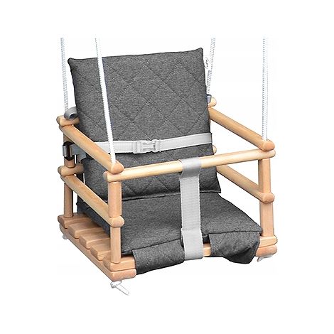 Columpio de madera para niños con cojín para la casita de jardín 4 en 1 Pasy Solidna PL (1/5)