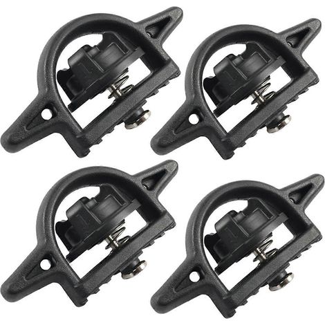 Crampons d'arrimage pour système de rails de plateau de camion, lot de 4, noirs