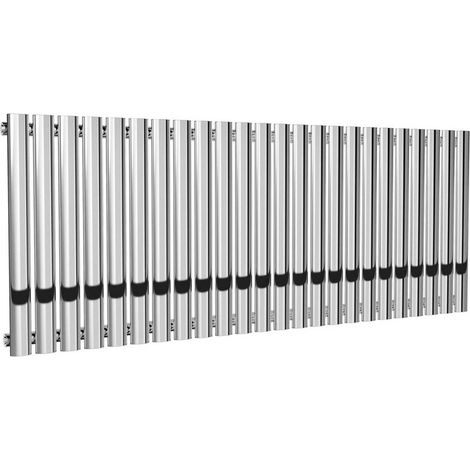 Reina Neva Designer Radiator 550mm H x 1180mm W Single Chrome (1/5)