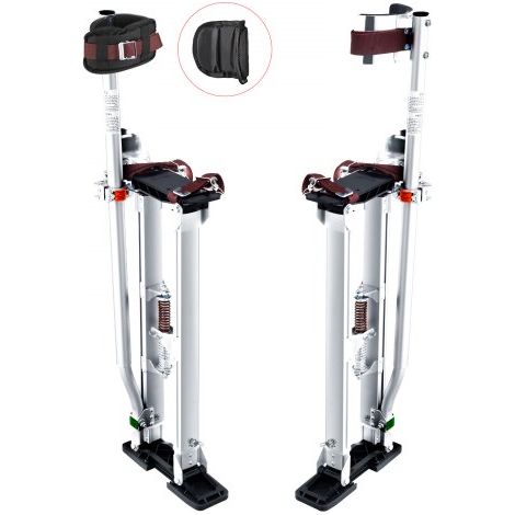 Arbeitsstelzen Trockenbau 61–101,6cm Höhenverstellbar Aluminiumstelzen Deckenbau 103kg Tragfähigkeit Malerstelzen 27-29cm Fußgröße Für Malerarbeiten Heimdekoration Baumschnitt Elektroarbeiten (1/5)