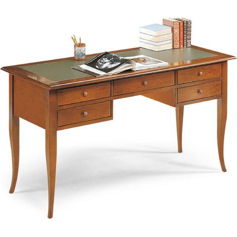 Scrittoio Classico in Legno 5 cassetti Dimensioni Scrittoio: 130 x 65 H. 81
