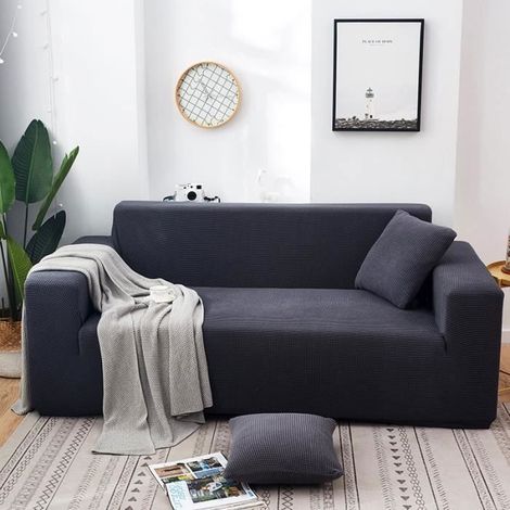 Hussen für 3-Sitzer-Sofa – Wasserabweisend – Grau – Modernes Design