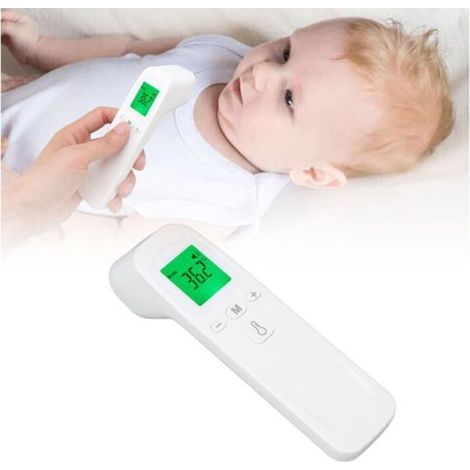 Thermomètre frontal blanc Thermomètre infrarouge numérique électrique sans contact pour hôpital, blanc (1/4)