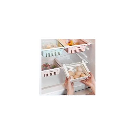 Lot de 4 organisateurs de réfrigérateur rétractables pour tiroirs de rangement de réfrigérateur et congélateur (1/4)