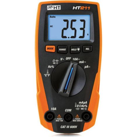 HT Instruments HT211 Multimetro portatile digitale CAT III 600 V Display (Counts): 4000 (1/3)