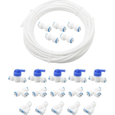 10m Water Supply Hose - European Style Double Fridge Connection Kit (1/4" Hose) (1/5)