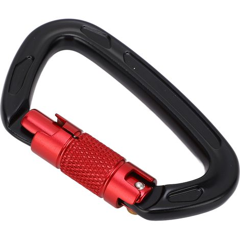 Selbstsichernder Kletterkarabiner, D-förmiger Karabiner, Yoga-Hängemattenverschluss, geeignet für Bergsteigen, Abseilarbeiten, Arbeiten in großer Höhe und Höhlenforschung. (1/4)