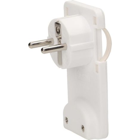 Extraflacher Stecker mit Griff ORNO OR-AE-1311/W, 250V, ohne Kabel, weiß (1/5)