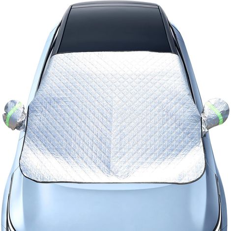 Couverture Pare Brise Voiture,Pare Soleil Voiture,Universel Couverture,BâChe Pare Brise Protection,Pliable, Protection Anti Givre, Glace, Pluie, UV,Plupart des Voitures (1/5)