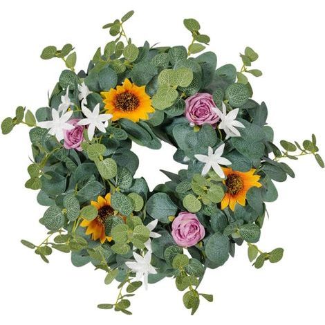 Handgefertigter künstlicher Kranz für die Haustür, Hochzeiten, Heimdekoration (1/4)
