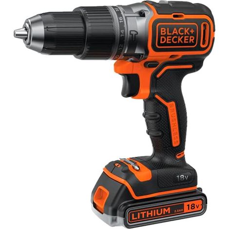 BLACK+DECKER BL188E2K Akku Schlagbohrschrauber 2-Gang 18V 2x Akkus Koffer