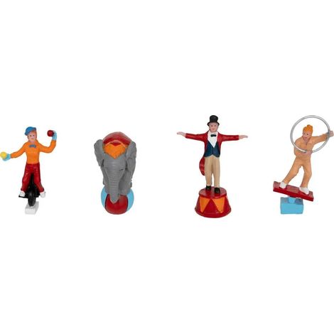 Lot de 4 Santons Village de Noël  "Cirque" 20cm Multicolore (1/5)