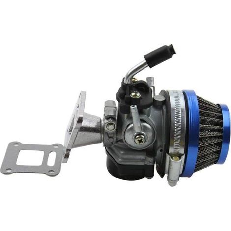 El carburador es compatible con motores de minimotos de 2 tiempos de 49 cc, 47 cc y 43 cc el carburador con filtro de aire es adecuado para minimotos de bolsillo, karts, quads, motocicletas todoterren (1/5)
