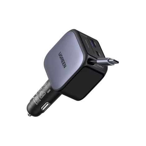 Cargador rápido para coche Ugreen Nexode de 90 W con 1 puerto USB-C y 1 puerto USB-A