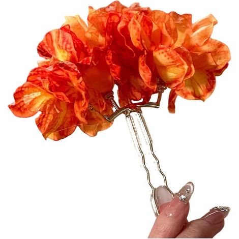 Bâtonnet à cheveux fleuri – Fleur bleue élégante – Idéal pour les fêtes et les vacances – Unique et artistique (1/5)