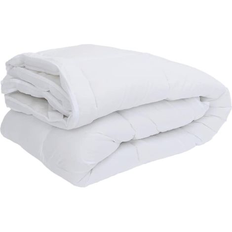 vidaXL Coprimaterasso Bianco 160x220 cm (1/5)