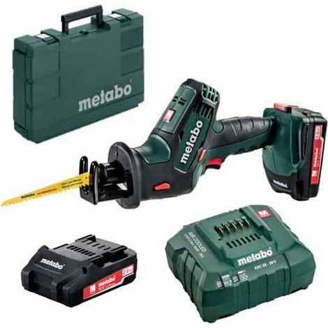 Metabo – Scie sabre sans fil 18V – 2 batteries 2.0Ah Li-Ion – Moteur Brushless – Éclairage LED intégré – Pour coupes dans espaces confinés (1/10)
