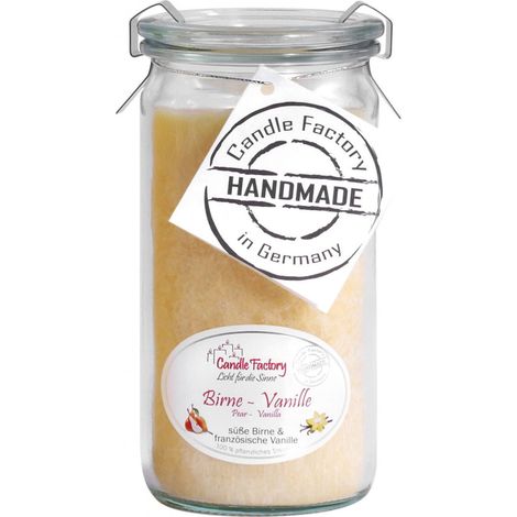 Candle Factory Mini Jumbo Birne-Vanille Duftkerze Dekokerze 307108 (1/5)
