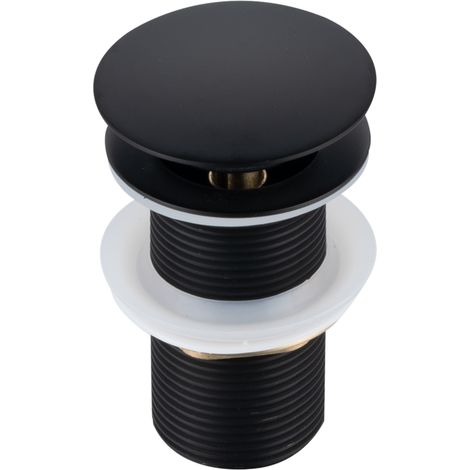 Balneo Bonde clic-clac sans trop-plein, pour lavabo, finition noir, laiton (1/5)