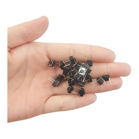 Interrupteur à bouton tactile, 6 x 6 x 5 mm, horizontal, 3,5 mm de long, 2 broches, 50 spst interrupteur à bouton, pour plaque de circuit électronique PCB (1/5)