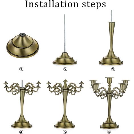 Bougeoirs de mariage, bougies en alliage de zinc, tables à manger, dîners aux chandelles, intérieurs d'hôtel, objets décoratifs, bronze (1/4)