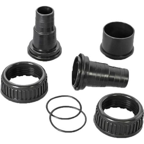 Kit raccord union pour pompe de piscine Aqua Plus/Streamey – Diamètre 50mm à coller ou 38mm avec collier de serrage – Joints inclus – Speck