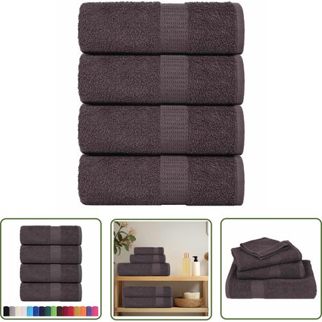 vidaXL Waschlappen 4 Stk. Anthrazit 15x21 cm 360 g/m² 100% Baumwolle (1/5)