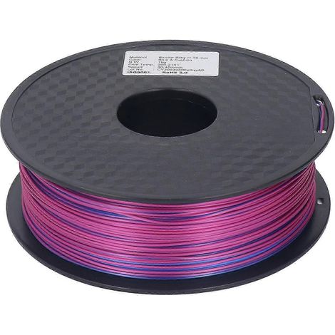 1,75 mm zweifarbiges, glänzendes PLA-Filament in Blau, Rot und Lila, Verbrauchsmaterial für 3D-Drucker (1/4)