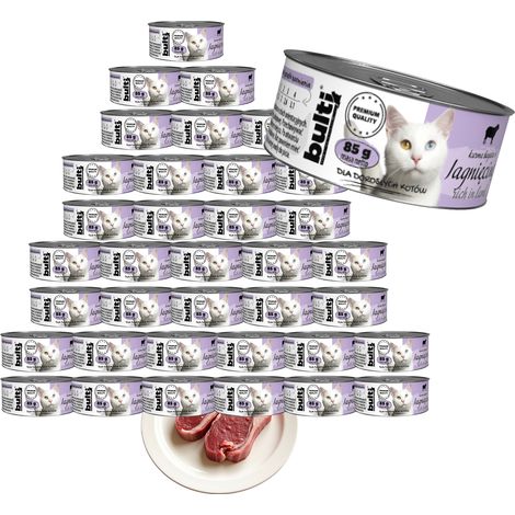 Alimento húmedo para gatos BULTI sabor cordero, lata de 36 x 85 g (1/2)
