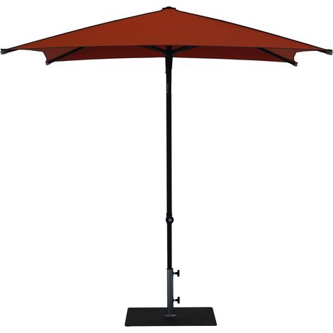 Ombrellone da Giardino 2x2 m Palo Ø38 mm in Alluminio Tessuto Dralon Acrilico Border Terracotta (1/5)