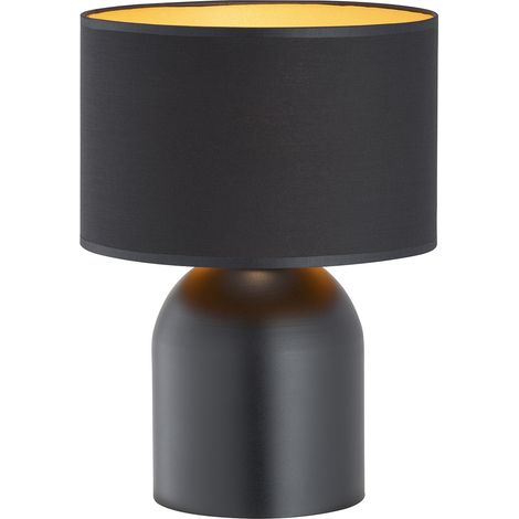 Lampada Da Tavolo Nordica Aspen 1 Luce In Acciaio Nero E Oro (1/5)