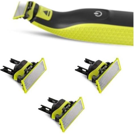 Elektrische Herrenrasierer – Ersatzklingen in T-Form für Philips OneBlade Rasierer, für elektrische Einklingen-Trimmer (3er-Pack) (1/5)