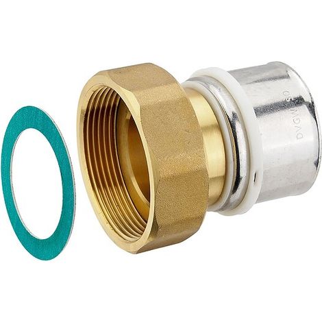 Press-Verschraubung mit Überwurfmutter 2'' IG - flachdichtend - für Alu-Verbundrohr 50 x 4,0 mm (1/2)