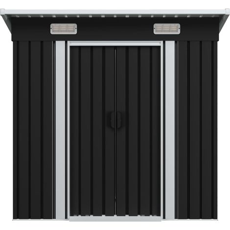 INLIFE Abri de jardin Anthracite Acier (1/5)
