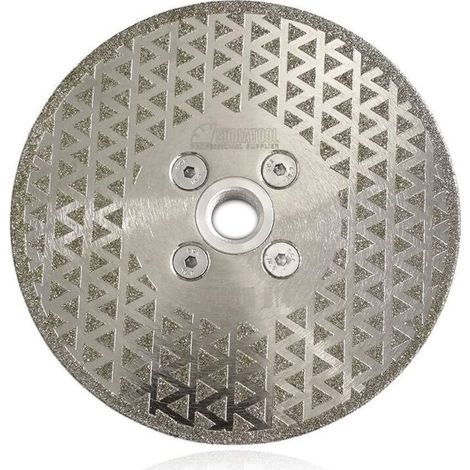 Lame de scie diamantée électrolytique de 125 mm pour la coupe et le meulage de la pierre, du granit, du marbre et du carrelage. (1/4)