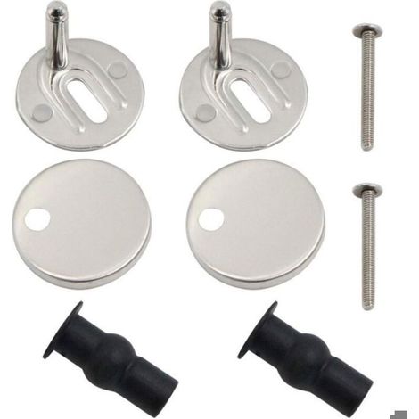 Abattant WC - Acier Inoxydable Et Plastique - Universel Pour Charnière Supérieure - Dégagement Rapide - 1 Pièce (1/4)