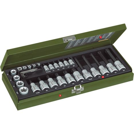 Proxxon Steckschlüsselsatz 1/2" (12.5 mm), 1/4" (6.3 mm) 29teilig 23103 (1/5)