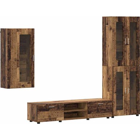 Ensemble meuble TV FLORIN 3 pcs Bois ancien Bois d'ingénierie vidaXL