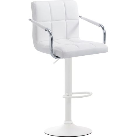 Sgabello Lucy V2 in similpelle bianco bianco (1/2)