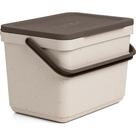 Poubelle Organique Cuisine 6 L, 100% Matériaux Recyclés (1/4)