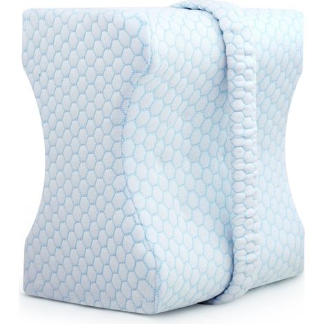 Oreiller pour genoux pour dormeurs latéraux - Oreiller orthopédique en mousse à mémoire de forme pour les jambes, soulageant la sciatique, les douleurs lombaires, les hanches et les articulations, ave (1/5)
