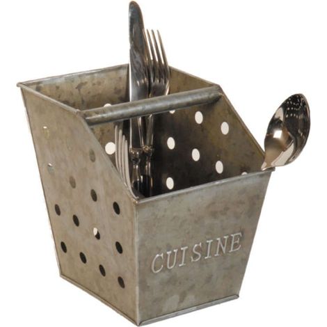 Range couverts cuisine en zinc