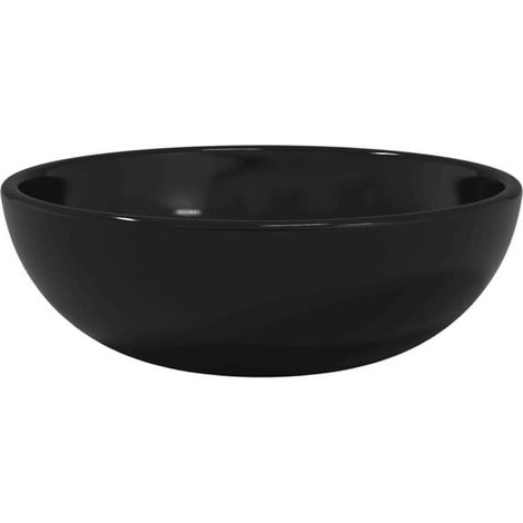 Vasque en verre trempé, 35 x 12 cm, noire
