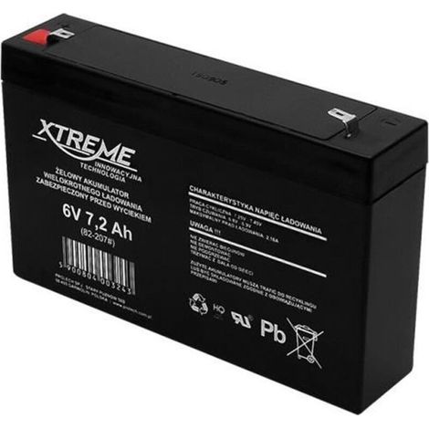 Batterie Gel 6 V 7.2 Ah - Sans Entretien - Pour Fonctionnement Tampon Et Cyclique - Dimensions 151 x 65 x 94 mm