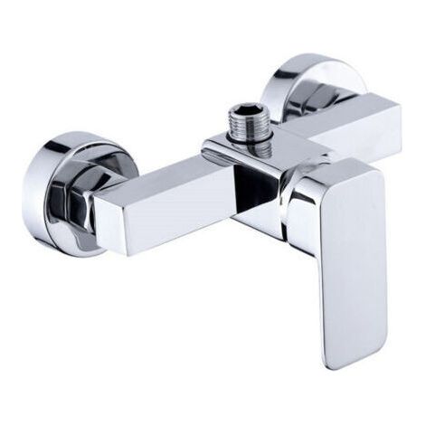 Robinet de douche mural moderne chromé avec mitigeur de douche pour eau froide et chaude