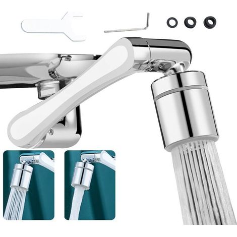 1440° Aérateur de Robinet Rotatif,Extension Filtre Embout Robinets,Filtre économiseur d'eau,Pivotant Mousseur (1/5)